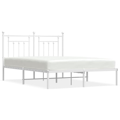 Bed Frame | White | Powder-Coated Steel | Double | Bed Frame