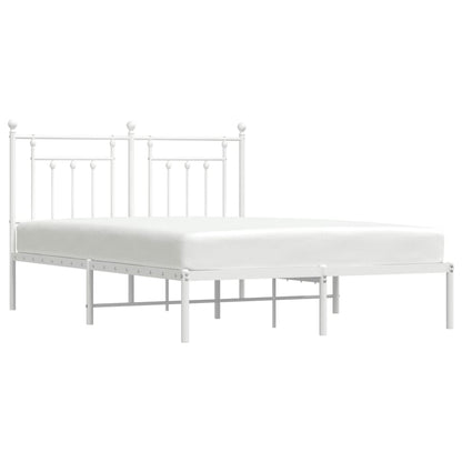Bed Frame | White | Powder-Coated Steel | Double | Bed Frame