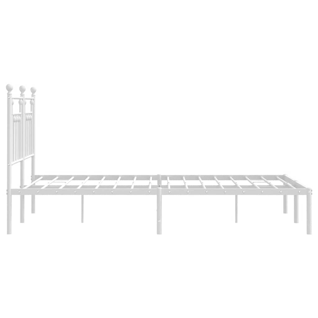 Bed Frame | White | Powder-coated steel | King Size | Bed Frame