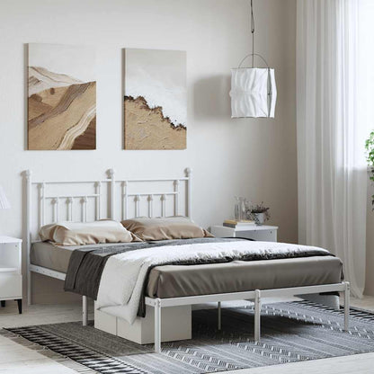 Bed Frame | White | Powder-coated steel | King Size | Bed Frame