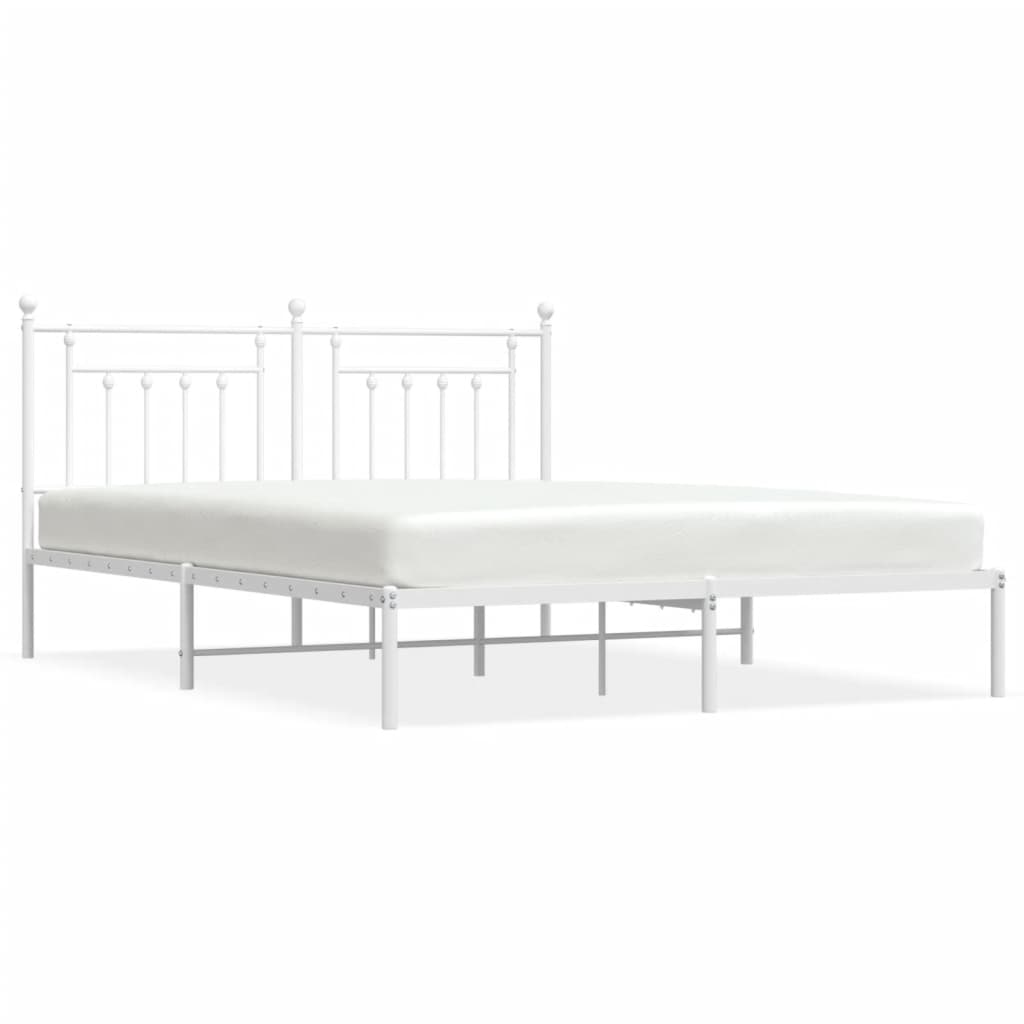 Bed Frame | White | Powder-coated steel | 160x200 cm | Bed Frame