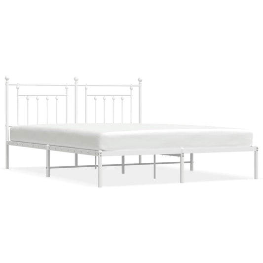 Bed Frame | White | Powder-Coated Steel | Super King | Bed Frame