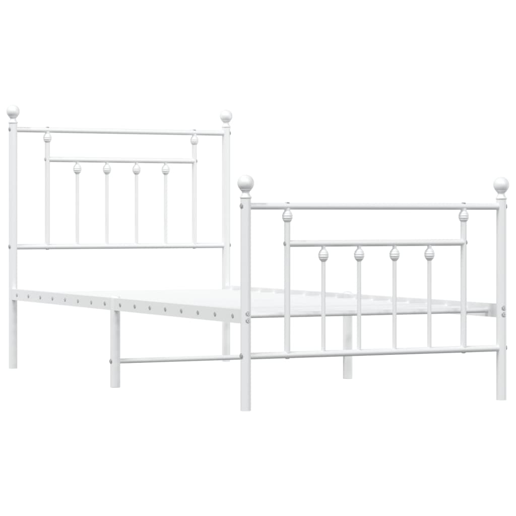 Bed Frame | White | Powder-coated steel | Single |  Durable  | Bed Frame