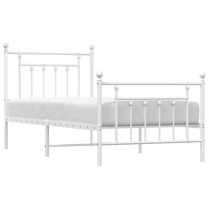 Bed Frame | White | Powder-coated steel | Single |  Durable  | Bed Frame