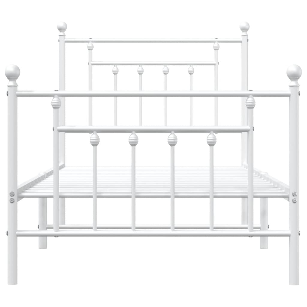 Bed Frame | White | Powder-coated steel | Single |  Durable  | Bed Frame