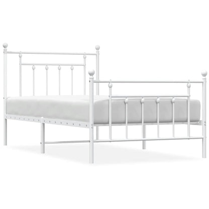Bed Frame | White | Powder-Coated Steel | Single | Bed Frame