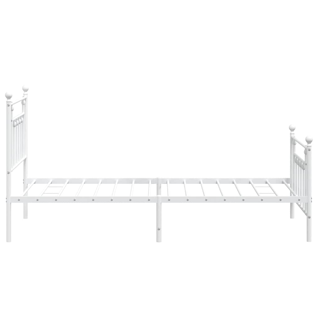 Bed Frame | White | Powder-Coated Steel | Single | Bed Frame