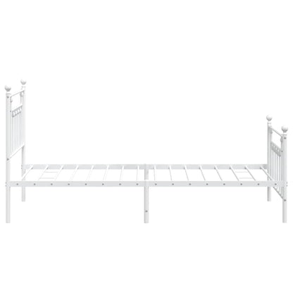 Bed Frame | White | Powder-Coated Steel | Single | Bed Frame