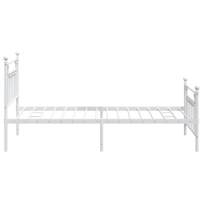 Bed Frame | White | Powder-Coated Steel | Single | Bed Frame