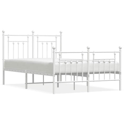 Bed Frame | White | Powder-Coated Steel | Small Double | Bed Frame