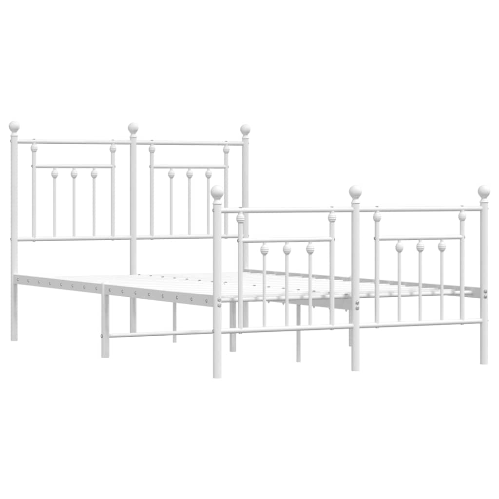 Bed Frame | White | Powder-Coated Steel | Small Double | Bed Frame
