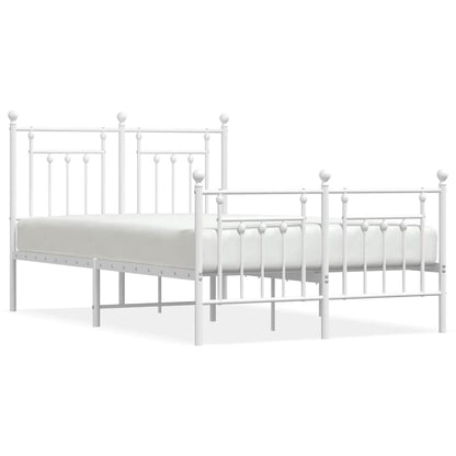 Bed Frame | White | Powder-Coated Steel | 120x200 cm | Bed Frame