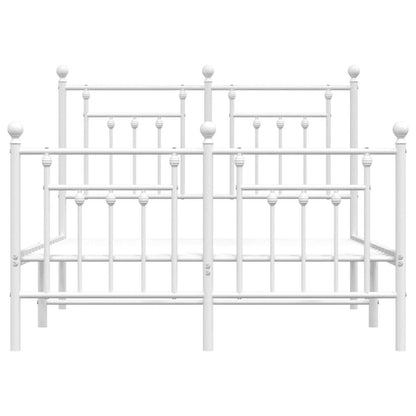 Bed Frame | White | Powder-Coated Steel | 120x200 cm | Bed Frame