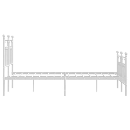Bed Frame | White | Powder-Coated Steel | 120x200 cm | Bed Frame