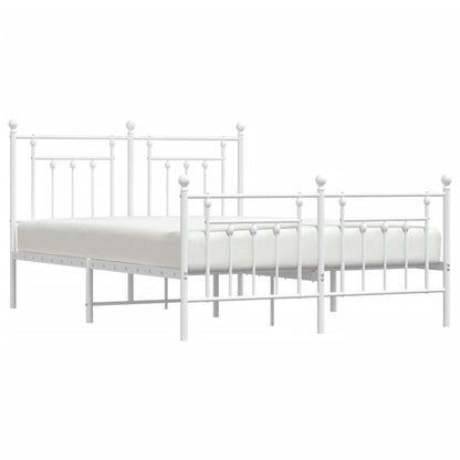 Bed Frame | White | Steel | Double | Bed Frame | Rectangular