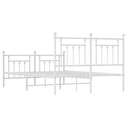 Bed Frame | White | Steel | Double | Bed Frame | Rectangular