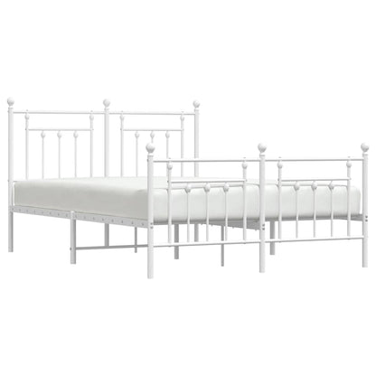 Bed Frame | White | Steel | Double | Durable | Bed Frame | Rectangular