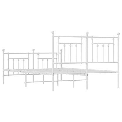 Bed Frame | White | Steel | Double | Durable | Bed Frame | Rectangular