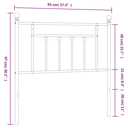 Metal Replace Headboard White 90 cm