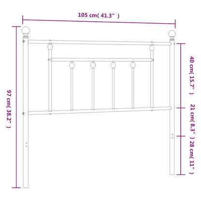 Metal Replace Headboard White 100 cm