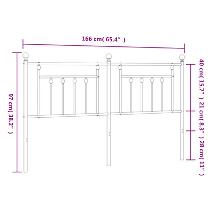 Metal Replace Headboard White 160 cm