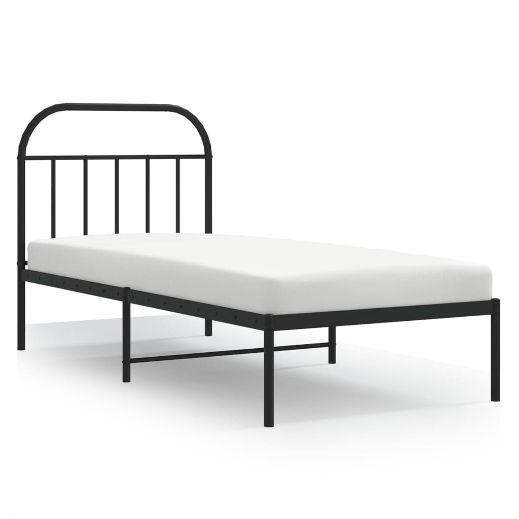 Bed Frame | Black | Powder-coated Steel | Single | Bed Frame