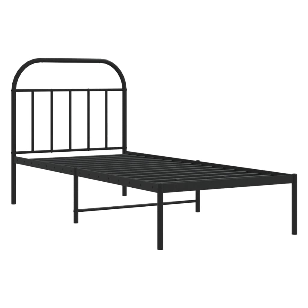 Bed Frame | Black | Powder-coated Steel | Single | Bed Frame