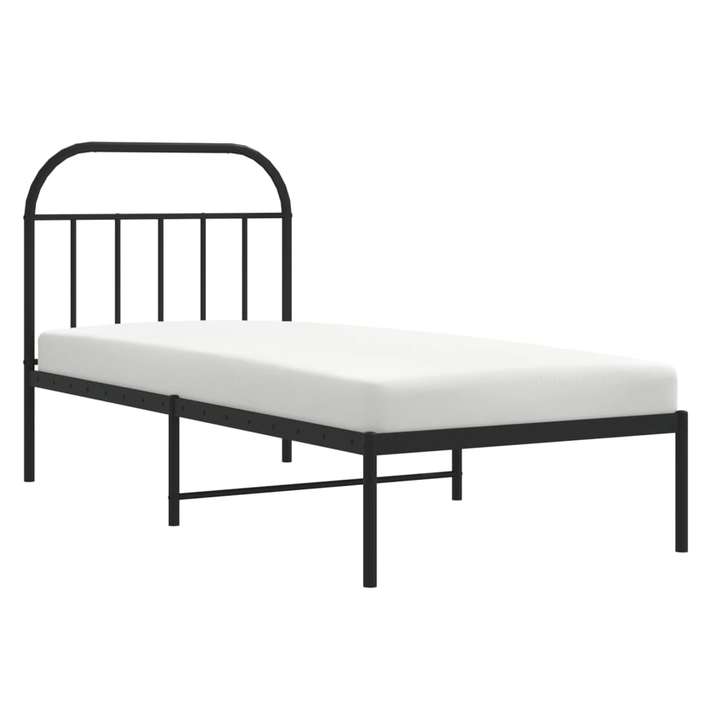 Bed Frame | Black | Powder-coated Steel | Single | Bed Frame