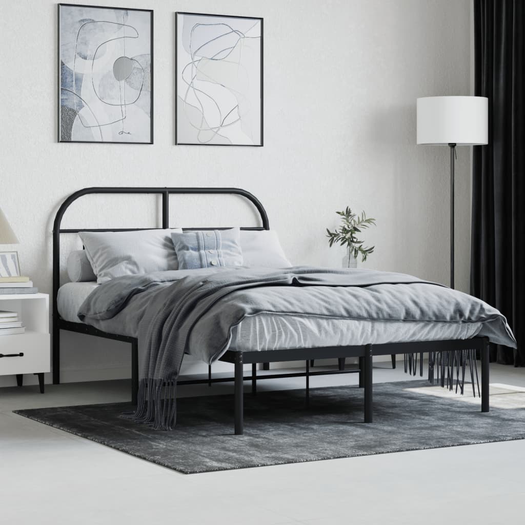 Bed Frame | Black | Steel | Small Double | Bed Frame | Rectangular