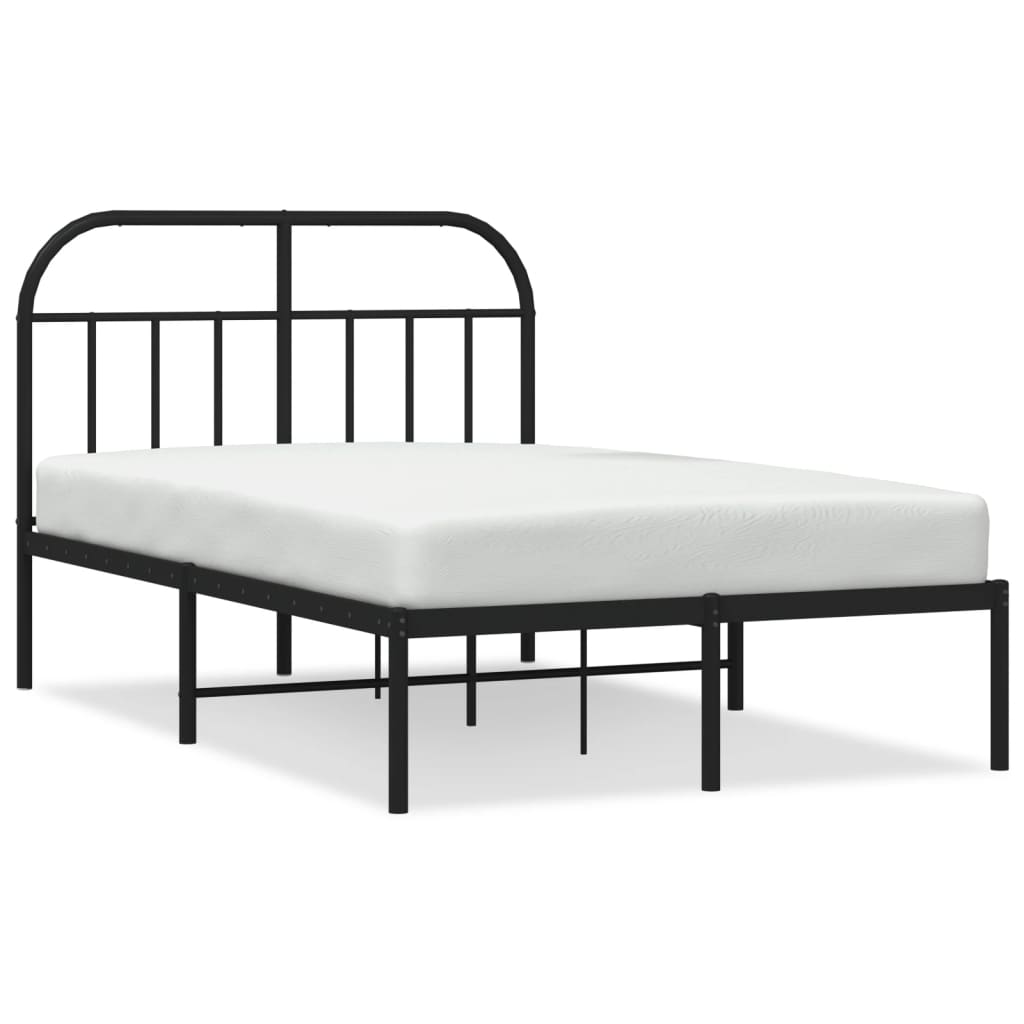 Bed Frame | Black | Powder-Coated Steel | 120 x 200 cm | Durable