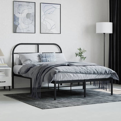Bed Frame | Black | Powder-Coated Steel | 120 x 200 cm | Durable