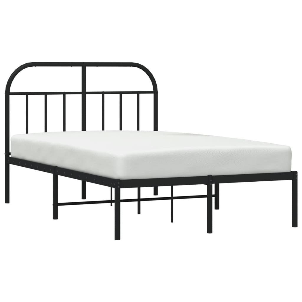Bed Frame | Black | Powder-Coated Steel | 120 x 200 cm | Durable