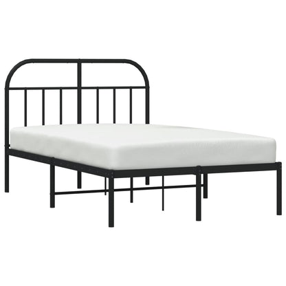 Bed Frame | Black | Powder-Coated Steel | 120 x 200 cm | Durable
