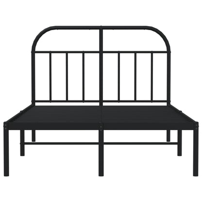 Bed Frame | Black | Powder-Coated Steel | 120 x 200 cm | Durable