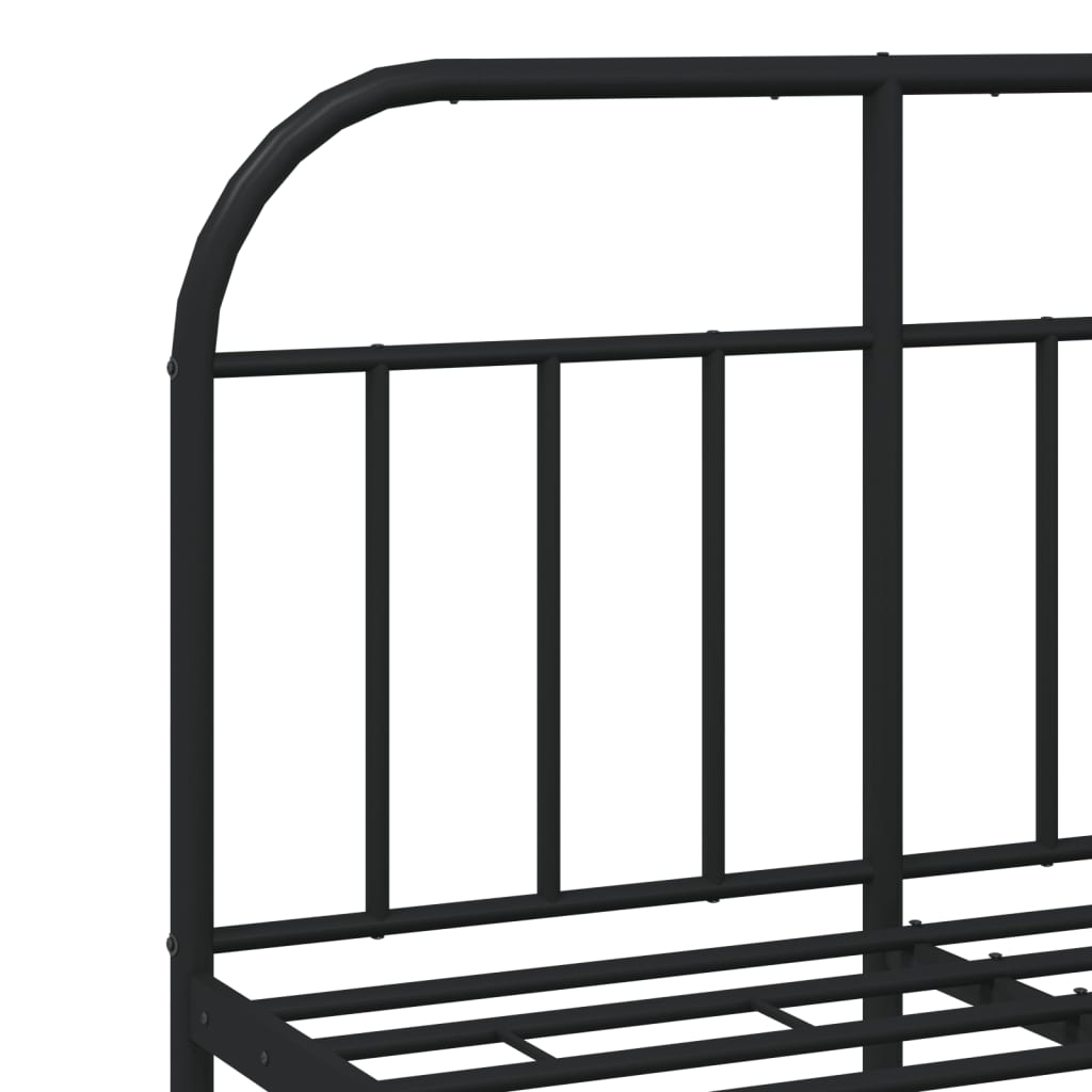 Bed Frame | Black | Powder-Coated Steel | 120 x 200 cm | Durable