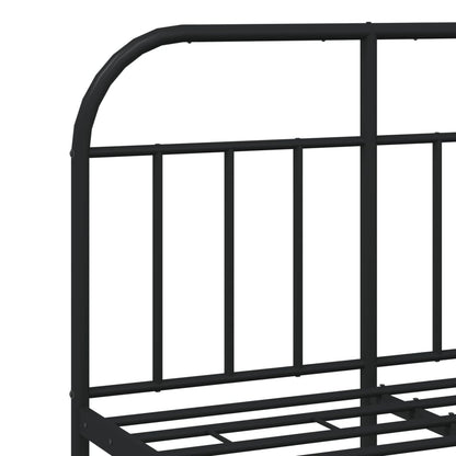 Bed Frame | Black | Powder-Coated Steel | 120 x 200 cm | Durable