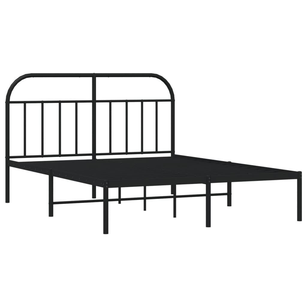 Bed Frame | Black | Powder-coated steel | Double | Bed Frame