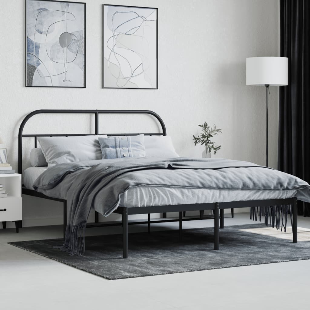 Bed Frame | Black | Powder-coated steel | Double | Bed Frame