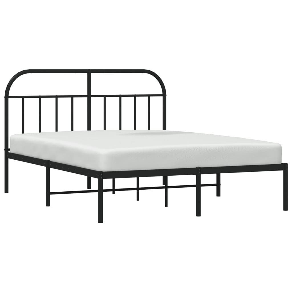 Bed Frame | Black | Powder-coated steel | Double | Bed Frame