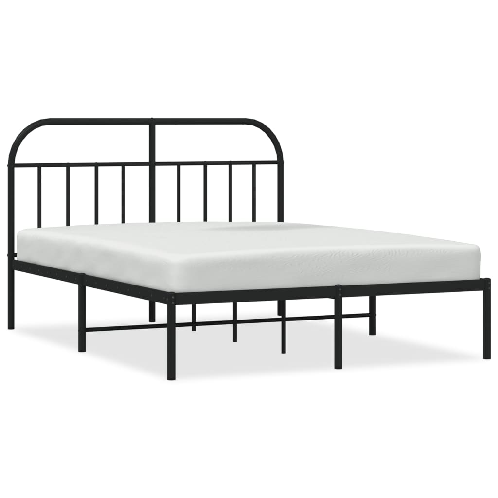 Bed Frame | Black | Powder-Coated Steel | 140 x 200 cm | Bed Frame