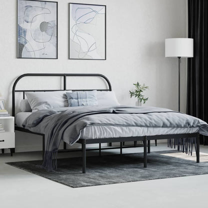 Bed Frame | Black | Powder-Coated Steel | 140 x 200 cm | Bed Frame