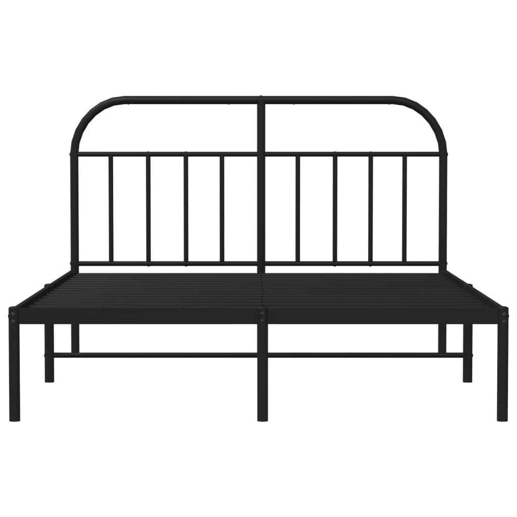 Bed Frame | Black | Powder-Coated Steel | 140 x 200 cm | Bed Frame
