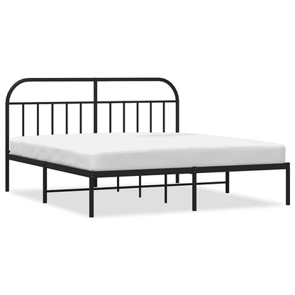 Bed Frame | Black | Powder-Coated Steel | Double | Bed Frame