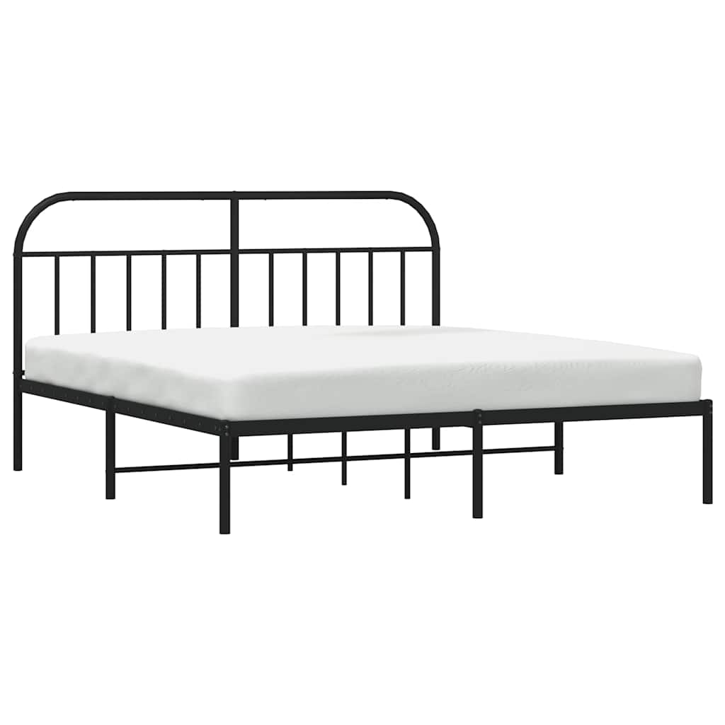 Bed Frame | Black | Powder-Coated Steel | Double | Bed Frame