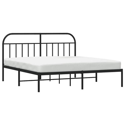Bed Frame | Black | Powder-Coated Steel | Double | Bed Frame