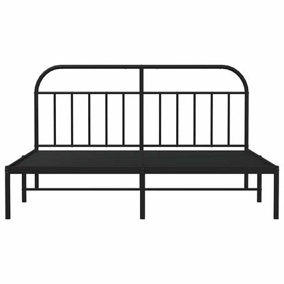Bed Frame | Black | Powder-Coated Steel | Double | Bed Frame