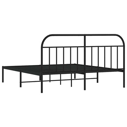 Bed Frame | Black | Powder-Coated Steel | Double | Bed Frame