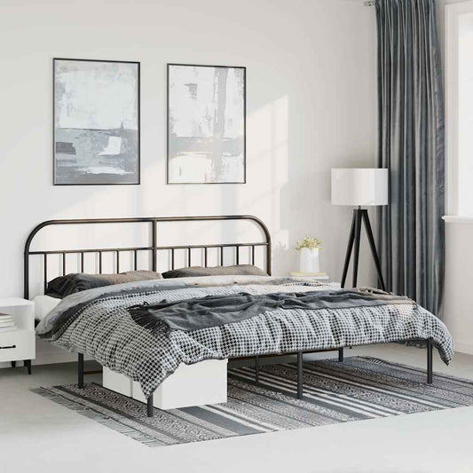 Bed Frame | Black | Powder-Coated Steel | Double | Bed Frame