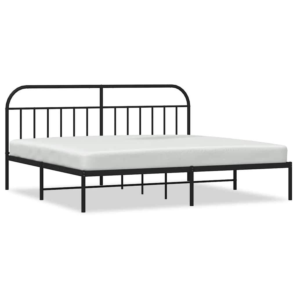 Bed Frame | Black | Powder-Coated Steel | Double | Bed Frame