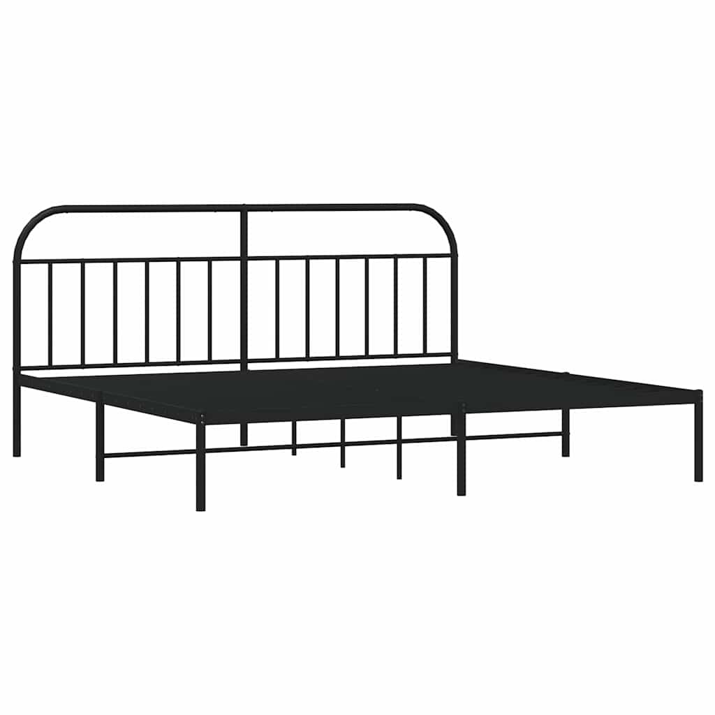 Bed Frame | Black | Powder-Coated Steel | Double | Bed Frame